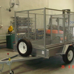 Lawnmower Box Trailer with Cage