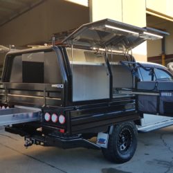 Toyota Hilux Matte Black Tray and Toolboxes